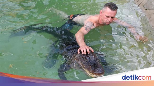 Potret Pertemanan Unik Pria Jerman dengan Aligator Selama 30 Tahun