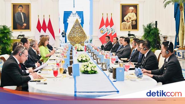 Prabowo Jamu Presiden Peru di Istana, Scallop Lodeh-Gulai Kakap Jadi Hidangan