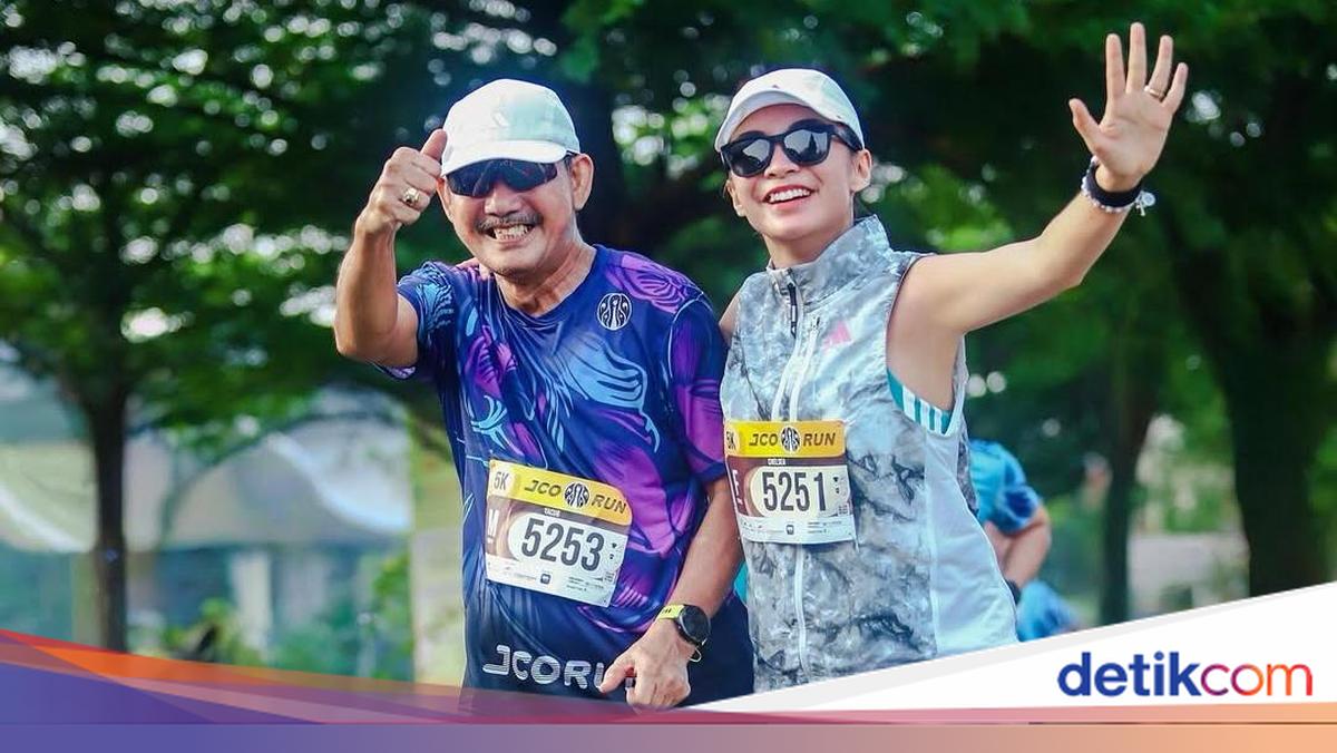 Keren! Ayah Chelsea Olivia Ikut Fun Run Meski Pakai 3 Ring Jantung