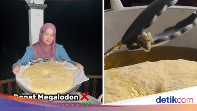 Kena Sial! Adonan Donat Jumbo yang Digoreng Tasyi Athasyia Kejatuhan Cicak