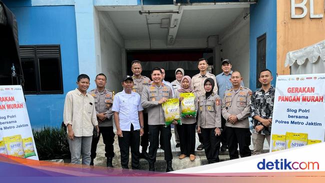 Polri Gelar Pangan Murah di Rusun Jatinegara Kaum, 4 Ton Beras Ludes Diserbu