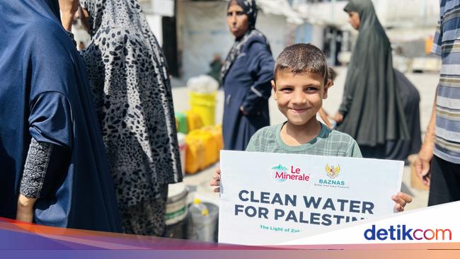 224.000 Liter Air Bersih Disalurkan Le Minerale dan BAZNAS RI ke Gaza