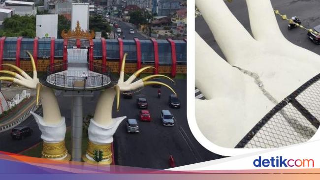 Walkot Bandarlampung Bantah Viral JPO Siger Milenial Retak: Itu Lumut