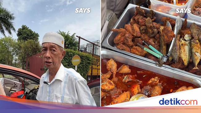 Keren! Kakek 76 Tahun Jualan Nasi Campur 10 Lauk di Mobil