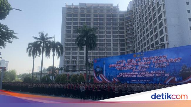 Kakorlantas Pimpin Apel Gelar Pasukan Operasi Merdeka Jaya HUT Ke-80 RI