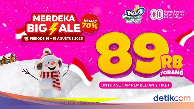 Promo Merdeka Big Sale Sisa 2 Hari! Trans Snow Bintaro Cuma Rp 89.000