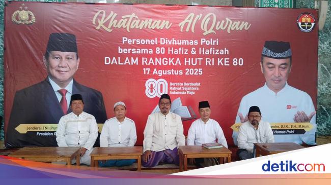 Syukuran HUT RI, Divhumas Polri Gelar Khataman Al-Qur'an Bersama 80 Hafiz