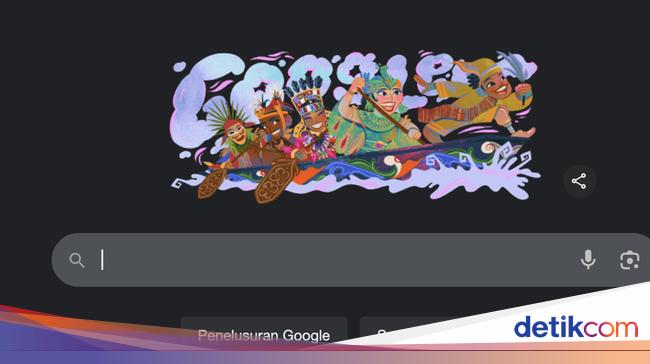 Google Doodle Pas HUT RI ke-80: Bocah Aura Farming Pacu Jalur