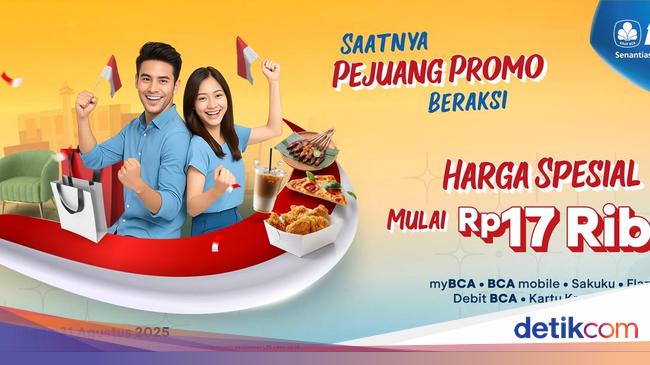 HUT Ke-80 RI, BCA Tawarkan Promo Rp 17 Ribu di Puluhan Merchant Pilihan