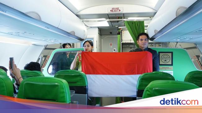 Peringati 80 Tahun RI Merdeka, Citilink Kibarkan Bendera di Udara