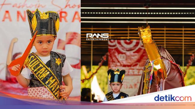 Kece! Pengasuh Rayyanza Bikin Baju Adat dari Bahan Seadanya tapi Hasil Wow