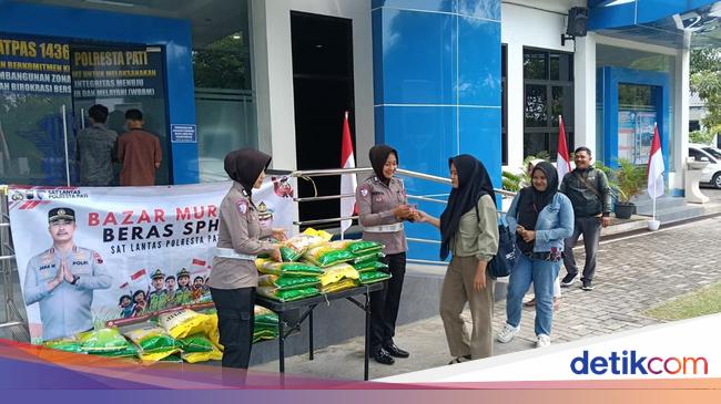 Polresta Pati Gelar Gerakan Pangan Murah, Salurkan 6 Ton Beras untuk Warga