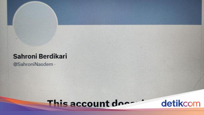 Usai Klarifikasi Fraksi NasDem, Akun X 'Sahroni Berdikari' Hilang
