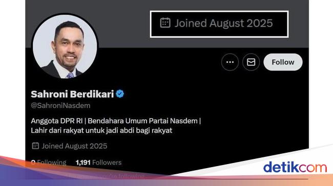 Serba-serbi Akun X 'Sahroni Berdikari' yang Ternyata Tak Asli