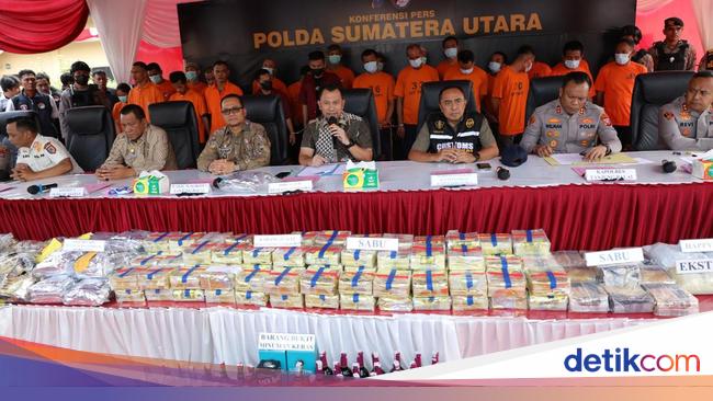 Polda Sumut Bongkar Narkoba Rp 562 M dan Jerat 829 Tersangka Selama 2025