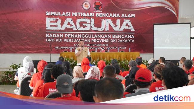 BAGUNA PDI Perjuangan DKI Gelar Simulasi Mitigasi Bencana di Jakarta