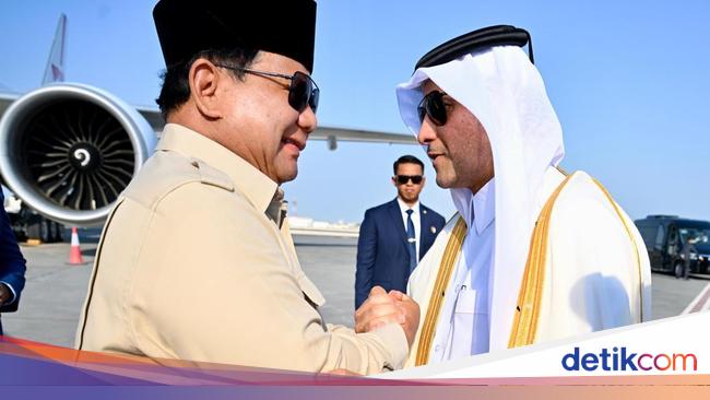 Momen Prabowo Tiba di Doha Jelang Bertemu Emir Qatar