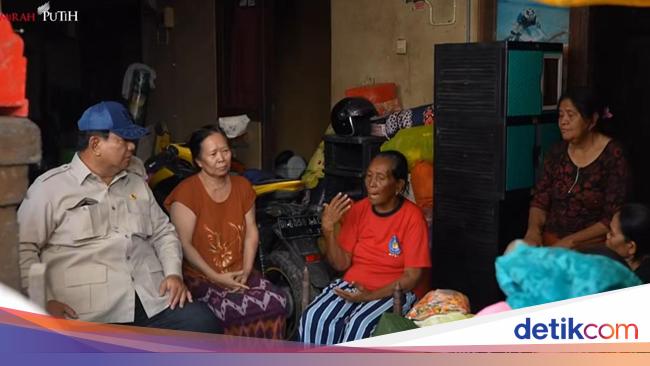 Prabowo Tinjau Lokasi Terdampak Banjir di Denpasar, Dengarkan Curhat Warga