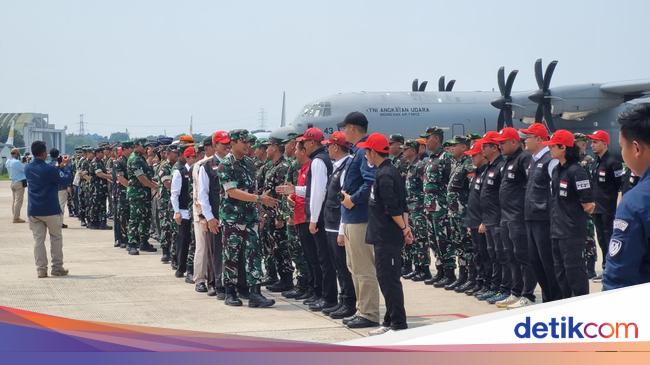 Satgas Garuda Merah Putih Tiba di RI Usai Kirim 91 Ton Logistik ke Gaza