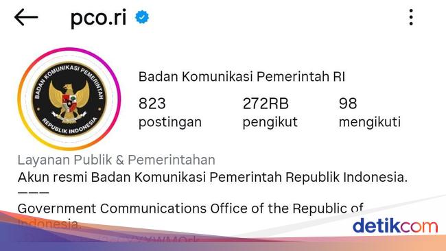 Logo hingga Nama Akun PCO Kini Berubah Jadi Badan Komunikasi Pemerintah