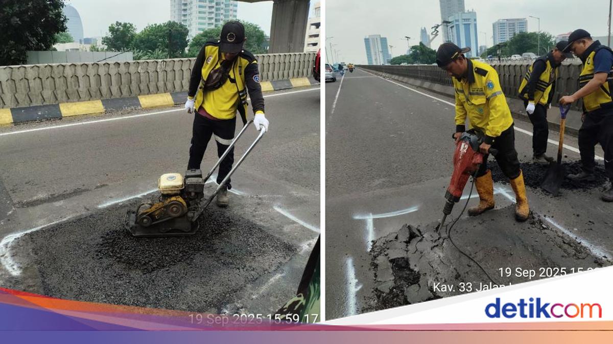Bina Marga Sudah 3 Kali Tutup Lubang di TKP Kecelakaan Flyover Pancoran