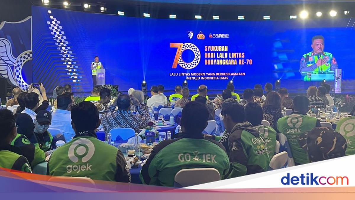 Komunitas Ojek Online Hadiri Syukuran Hari Lalu Lintas Bhayangkara Ke-70