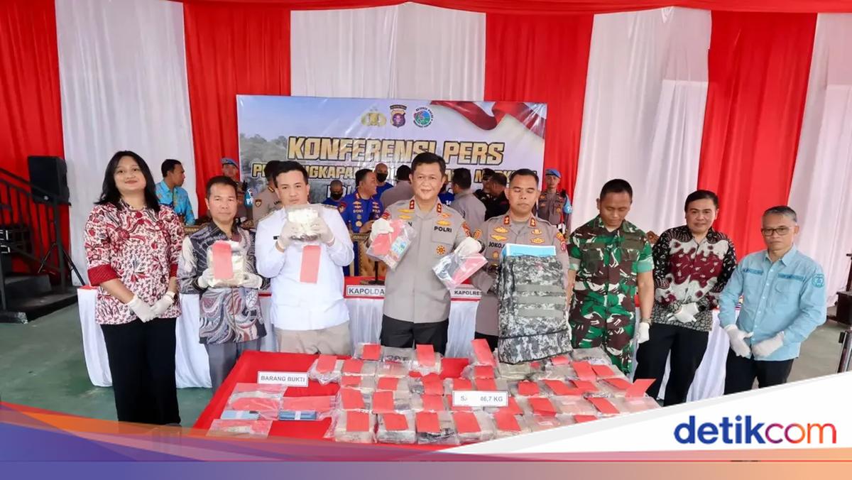 Polisi Gagalkan Peredaran 46,7 Kg Sabu di Kalteng, 885 Ribu Jiwa Terselamatkan
