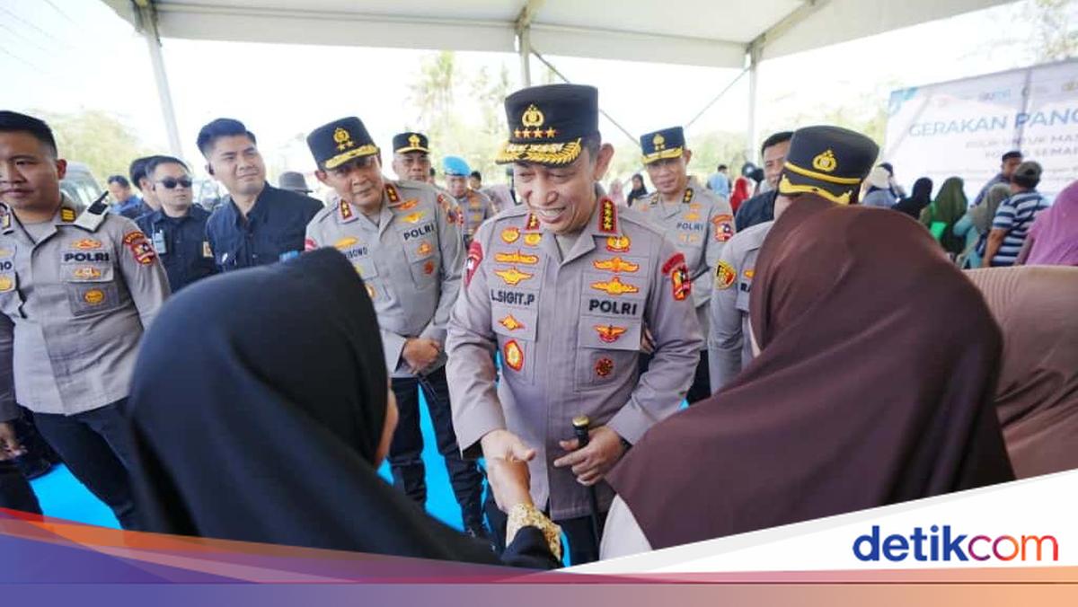 GPM Polri di Semarang, Kapolri Salurkan 6 Ton Beras SPHP untuk Masyarakat