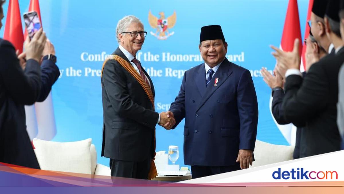Prabowo Gelar Pertemuan dengan Bill Gates, Anugerahkan Bintang Jasa Utama
