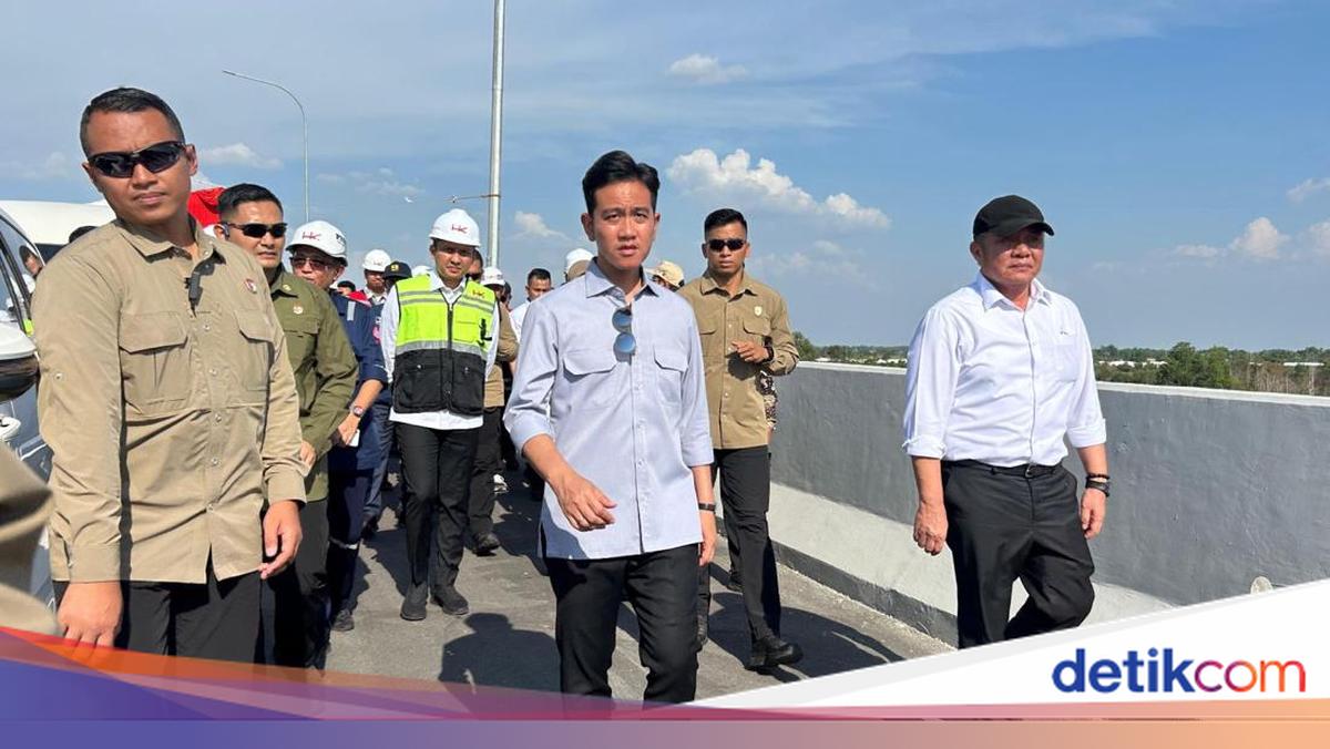 Momen Gibran Turun Cek Proyek Tol Palembang-Betung