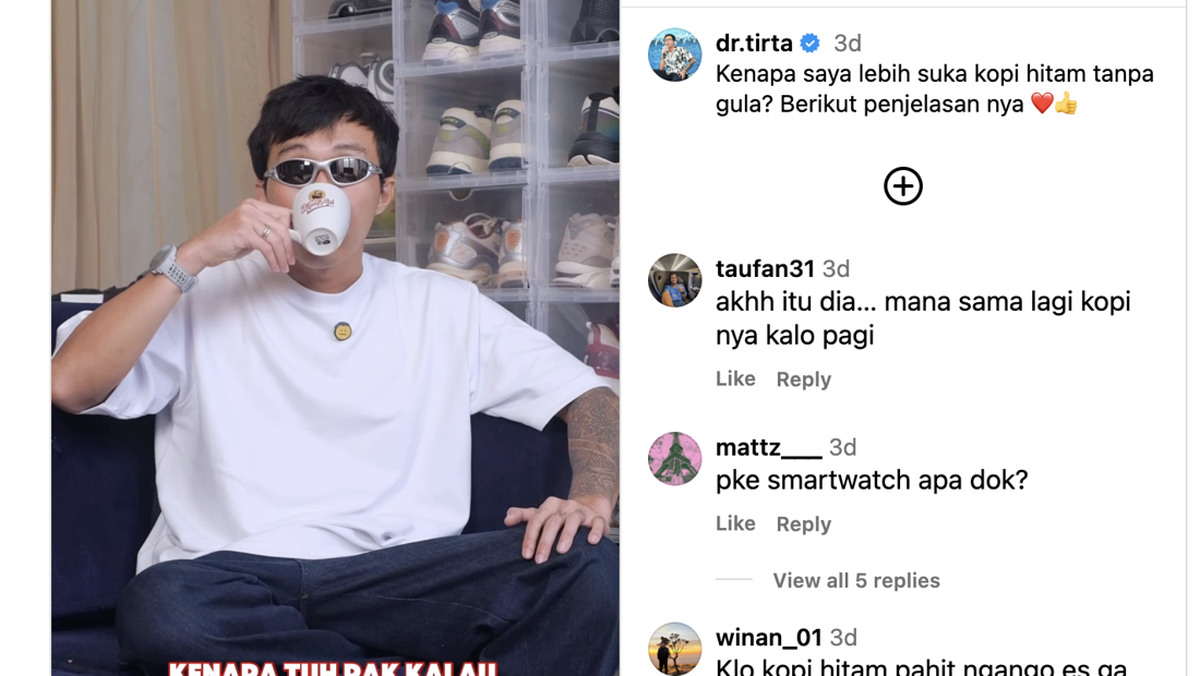 Rahasia dr. Tirta: Kopi Hitam Jadi PWO hingga Recovery