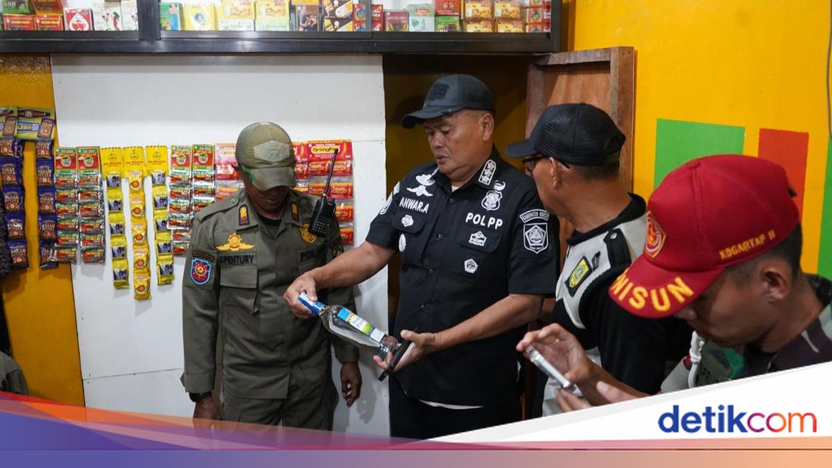 Satpol PP Razia Penjual Miras Ilegal di Citereup Bogor, 203 Botol Disita