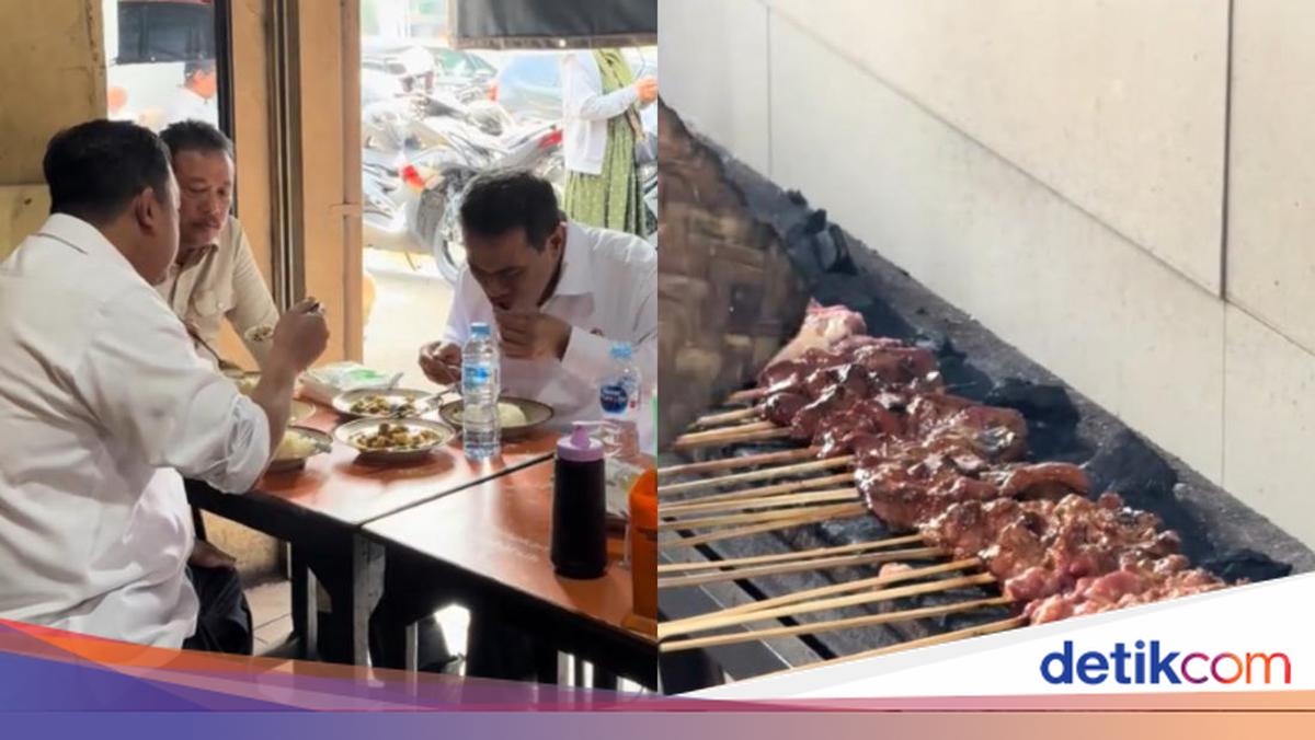 Usai HUT TNI ke-80 di Monas, 3 Menteri Makan Siang di Sate Keroncong