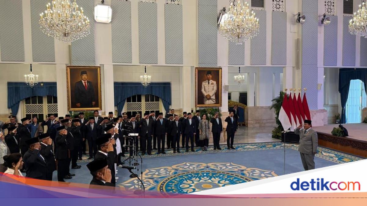 Daftar Lengkap 25 Pejabat Baru yang Dilantik Prabowo Hari Ini