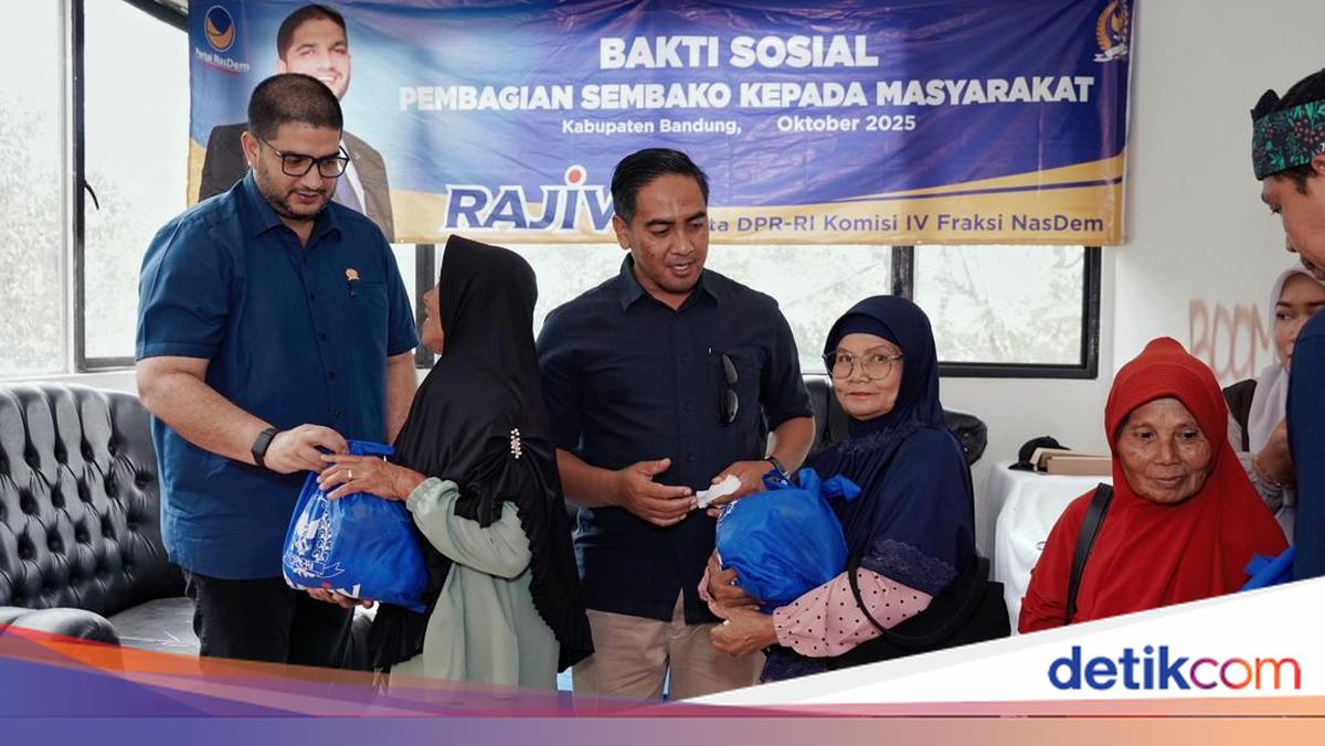 Sambut HUT Ke-14 NasDem, Rajiv Bagikan 10.000 Paket Sembako di Bandung