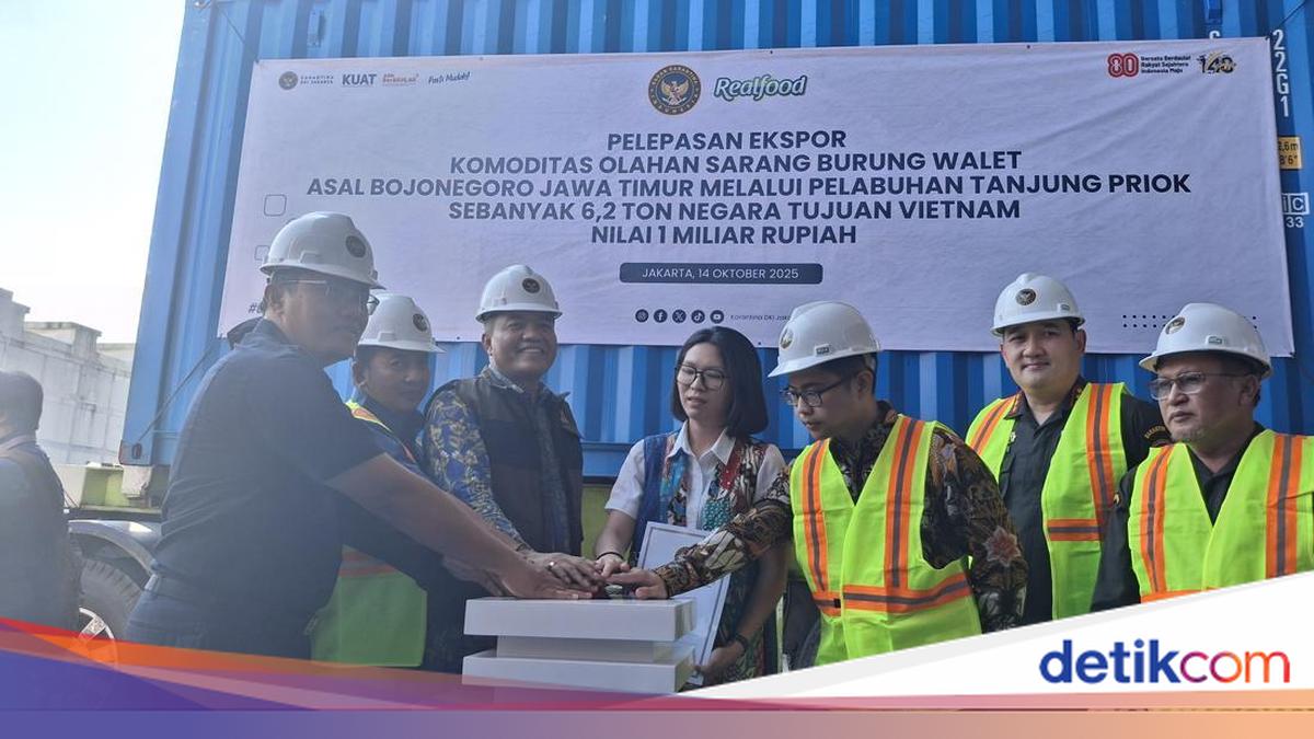 Barantin Lepas Ekspor 6,2 Ton Olahan Sarang Burung Walet ke Vietnam