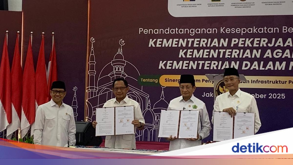 Menko PM Teken Kesepakatan Bareng Menteri PU-Menag soal Infrastruktur Pesantren