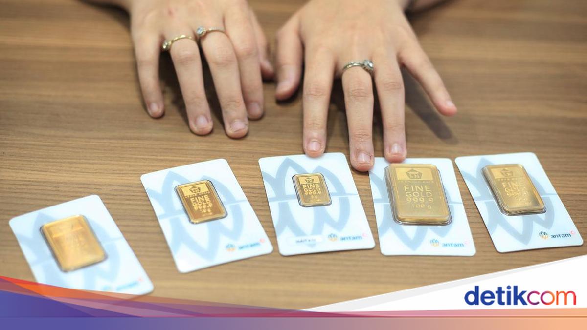 Harga Emas Antam Turun Rp 10 Ribu/Gram
