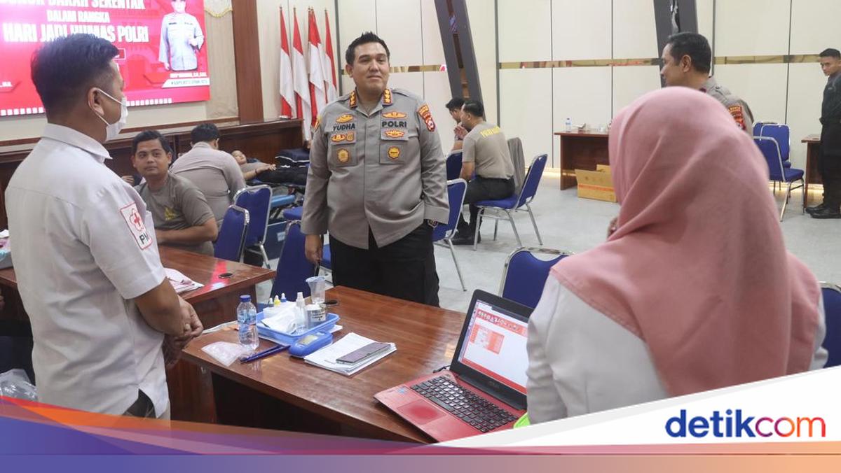 Polresta Serang Kota Donor 50 Kantong Darah Bantu Rumah Sakit di Banten