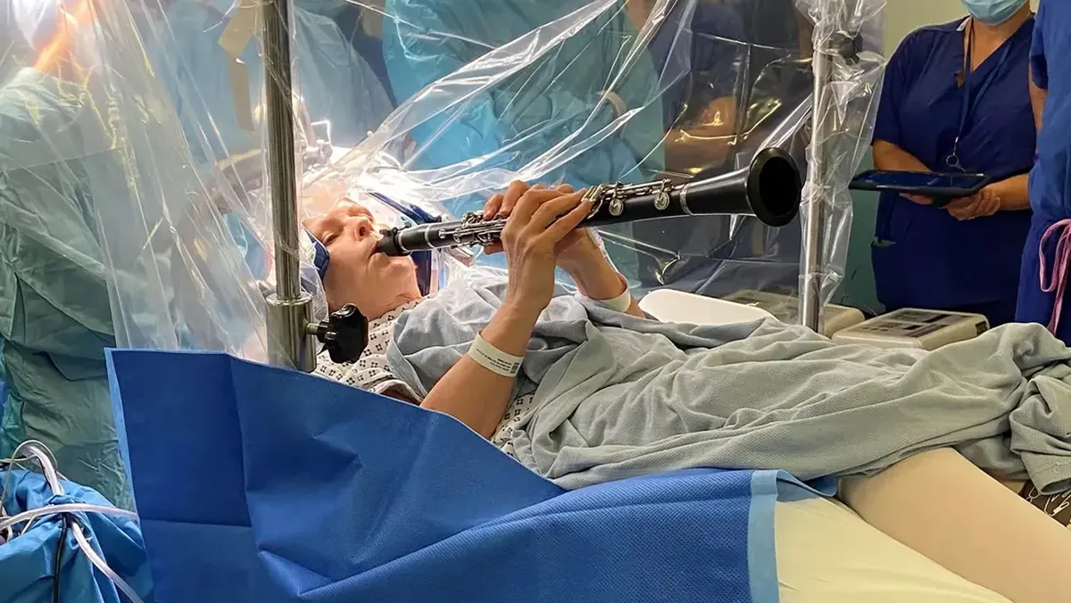 Brain Surgery Patient Plays Clarinet During Operation
