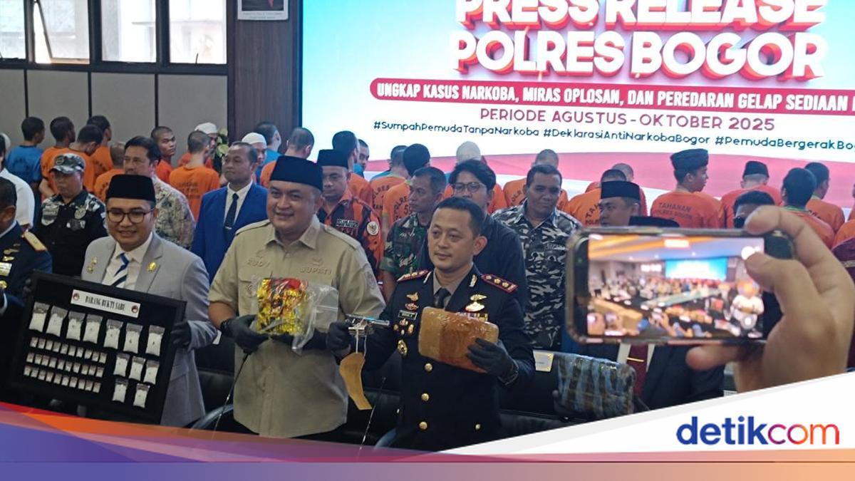155 Tersangka Narkoba Ditangkap di Bogor dalam 3 Bulan, 4,4 Kg Sabu Disita