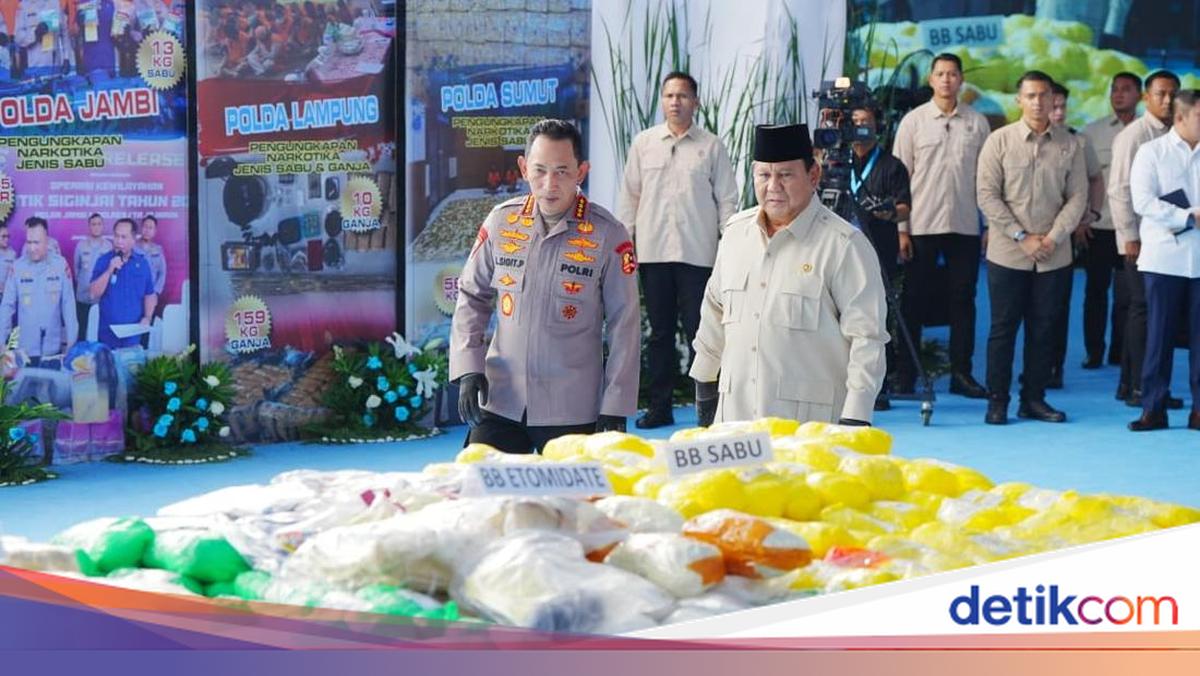 Kapolri: 214,84 Ton Narkoba Dimusnahkan Polri Nilainya Capai Rp 29,37 T