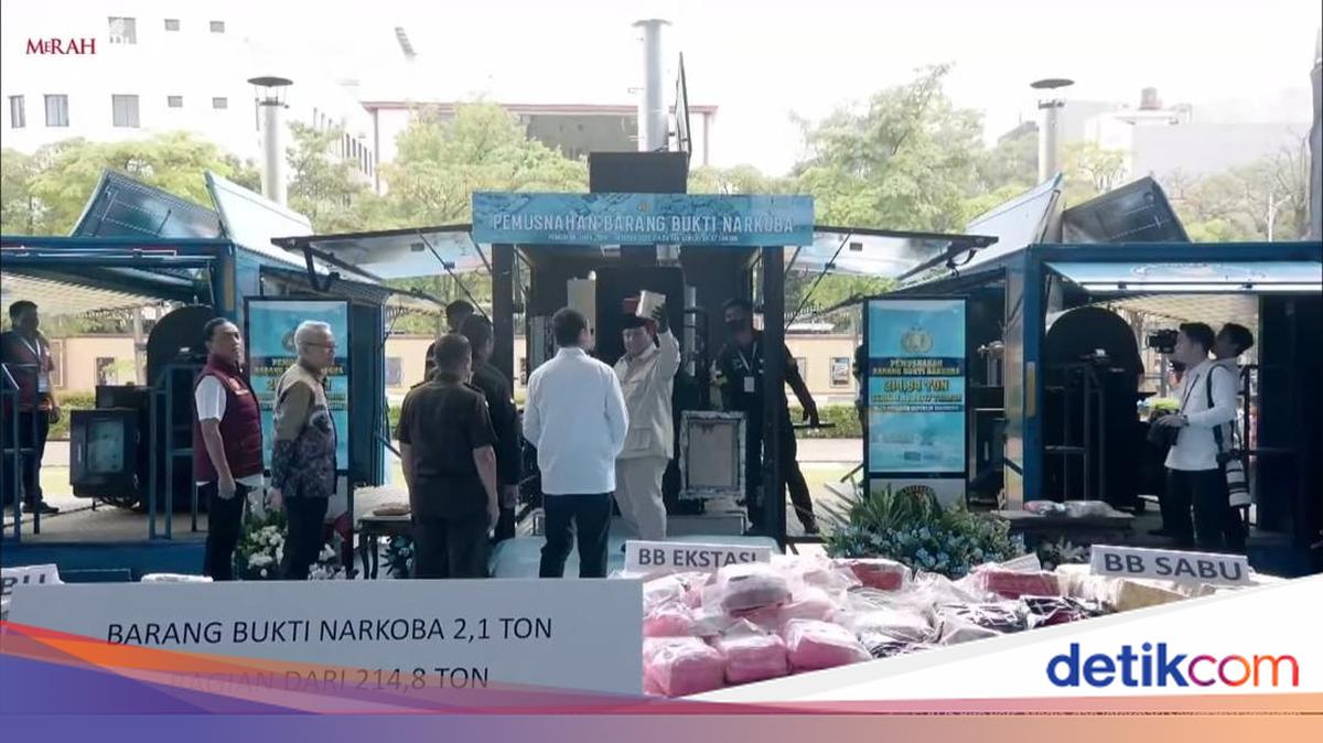 Rincian 214 Ton Narkoba Dimusnahkan Polri: Ganja, Kokain hingga Liquid Vape