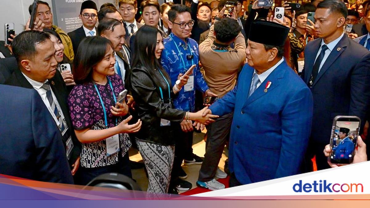 Prabowo Tiba di Gyeongju Korsel, Disambut Pelajar-Pekerja Indonesia