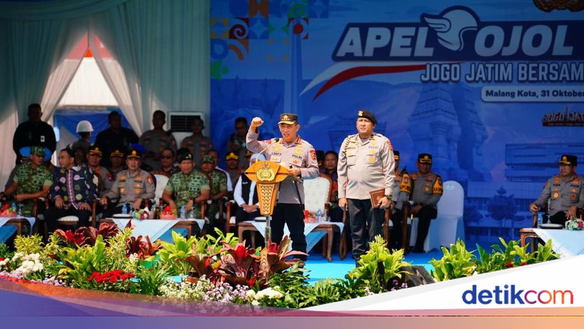 Kapolri Pimpin Apel Ojol Kamtibmas di Jatim, Komitmen Sinergi Jaga Kondusifitas