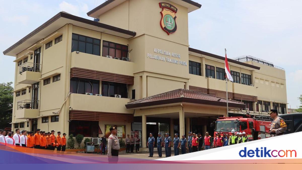 Polres Pelabuhan Tanjung Priok Gelar Apel Siaga Penanggulangan Bencana Alam