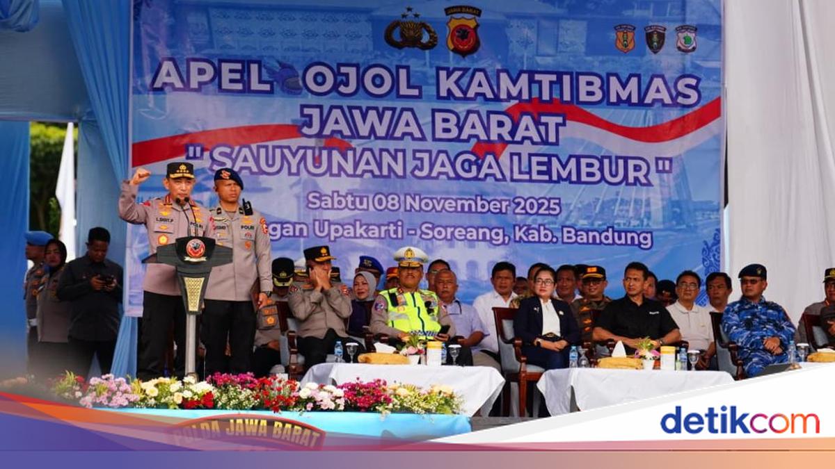 Kapolri Pimpin Apel Ojol di Jabar, Komitmen Bersama Jaga Kamtibmas