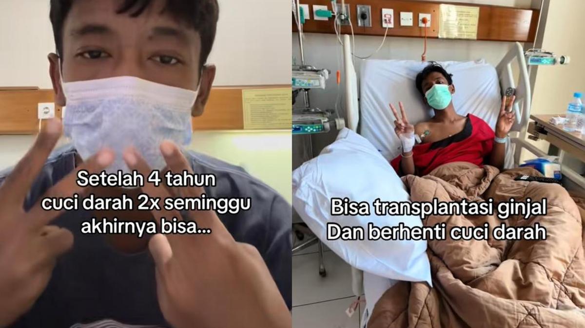 Seorang pria menceritakan pengalamannya menjalani transplantasi ginjal usai mengidap gagal ginjal. Unggahannya viral dan menjadi sorotan netizen TikTok.
