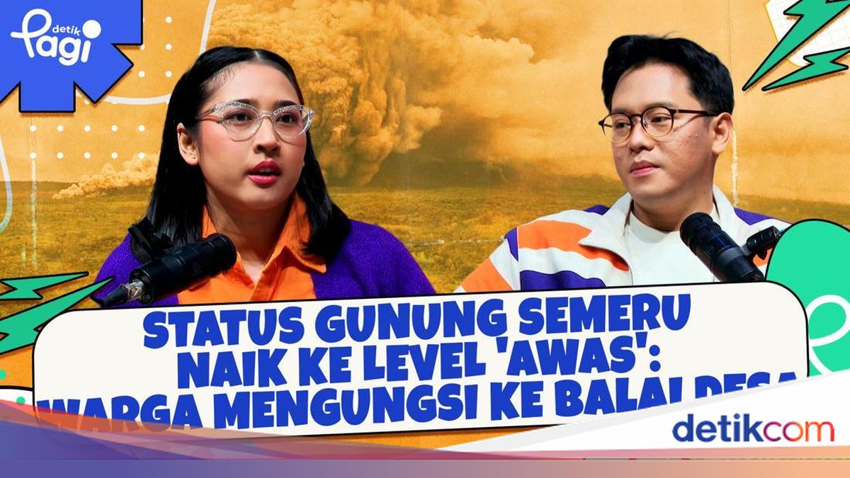 Status Gunung Semeru Naik ke Level 'Awas': Warga Mengungsi ke Balai Desa
