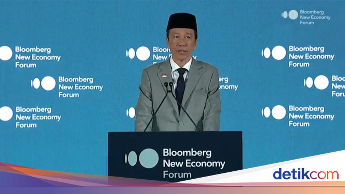 Jokowi Pidato di Bloomberg New Economy Forum, Banggakan Infrastruktur-QRIS